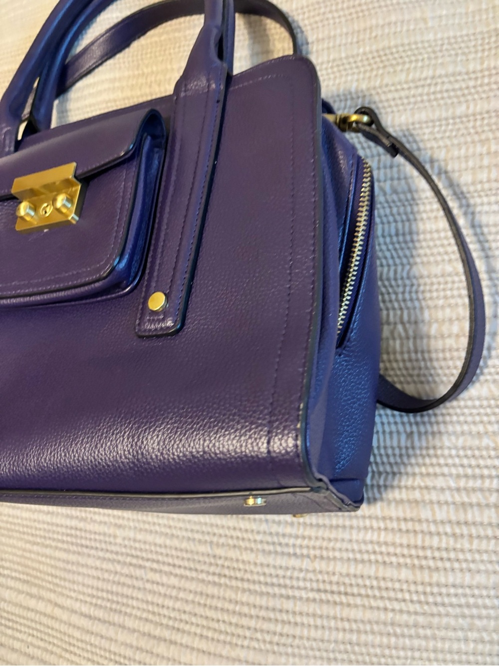 3.1 Phillip Lim for Target Purple Leather Top-Handle Satchel - Picture 4 of 12